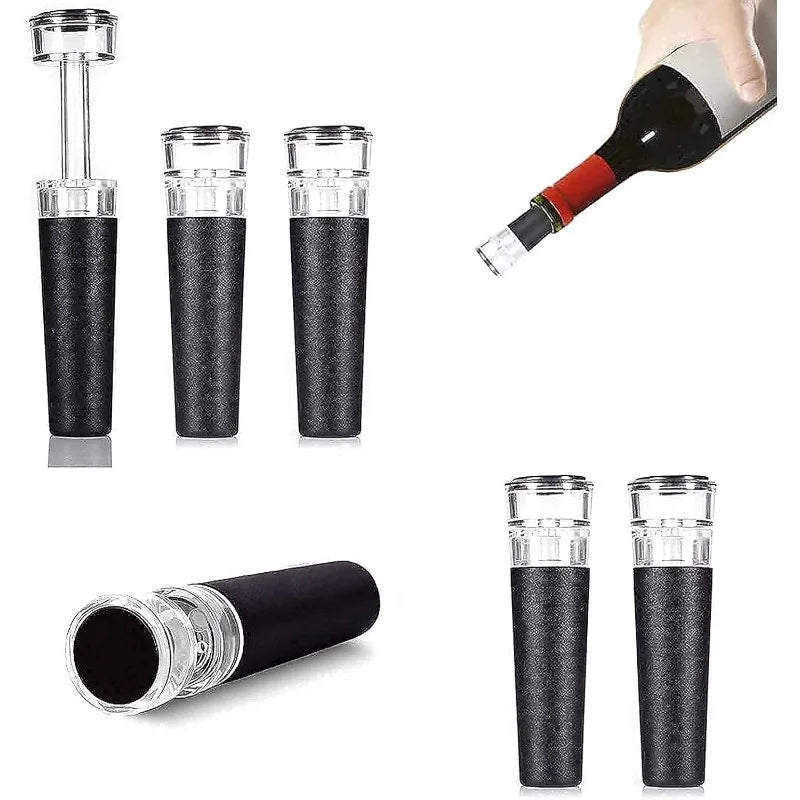 Wine Stopper with Built-in Vacuum Pump Leakproof
