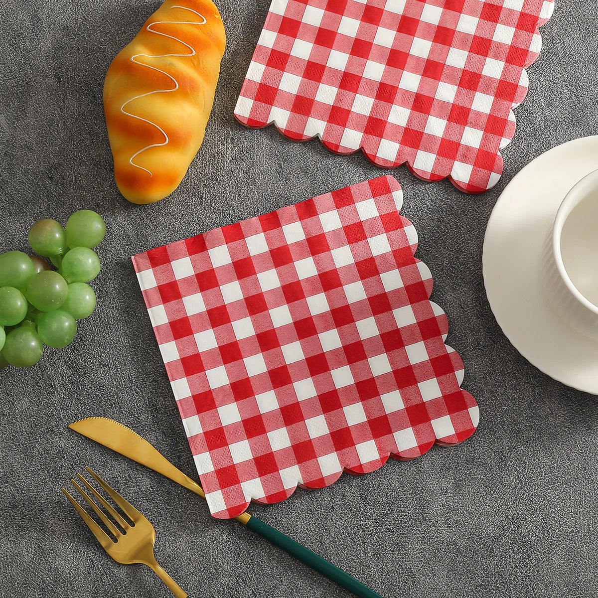 Red and White checkered napkins